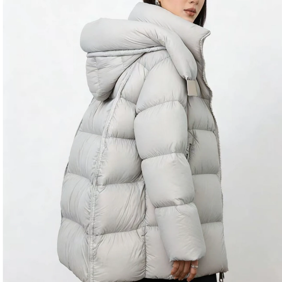 【飞羽】抗寒保暖加厚2.0升级泡芙云朵连帽宽松茧型中款鹅绒服