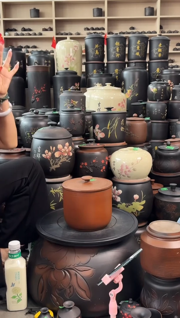 罐瑕疵茶叶罐 097 古铜色小五饼平盖