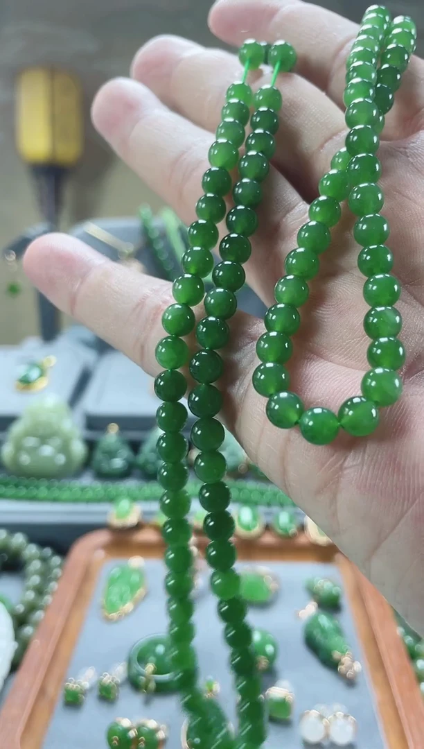 和田玉未镶嵌项链6mm