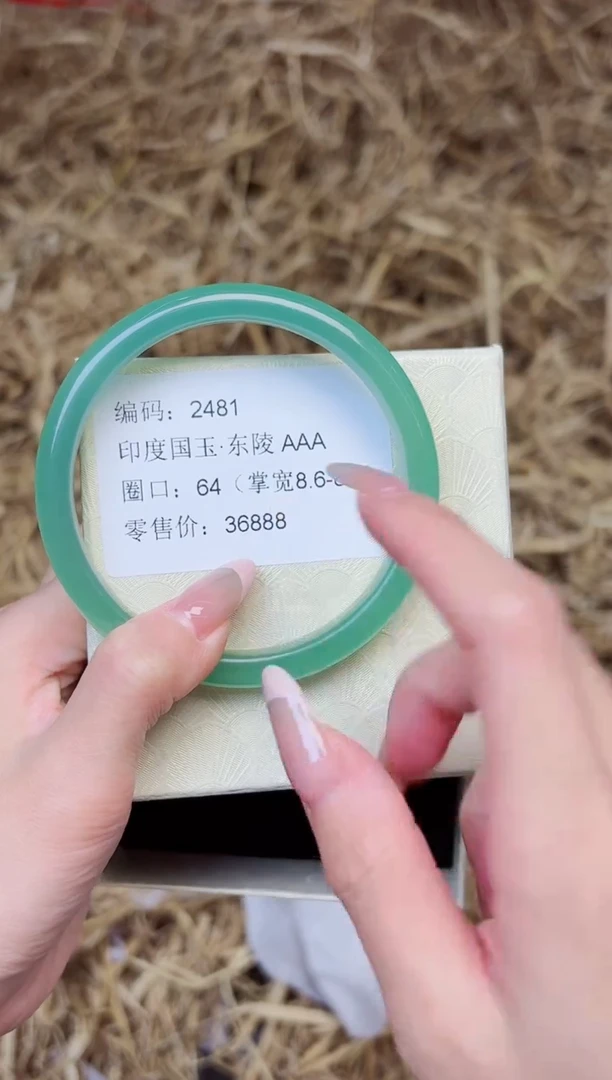 未镶嵌手镯石英质玉2461--圈口64