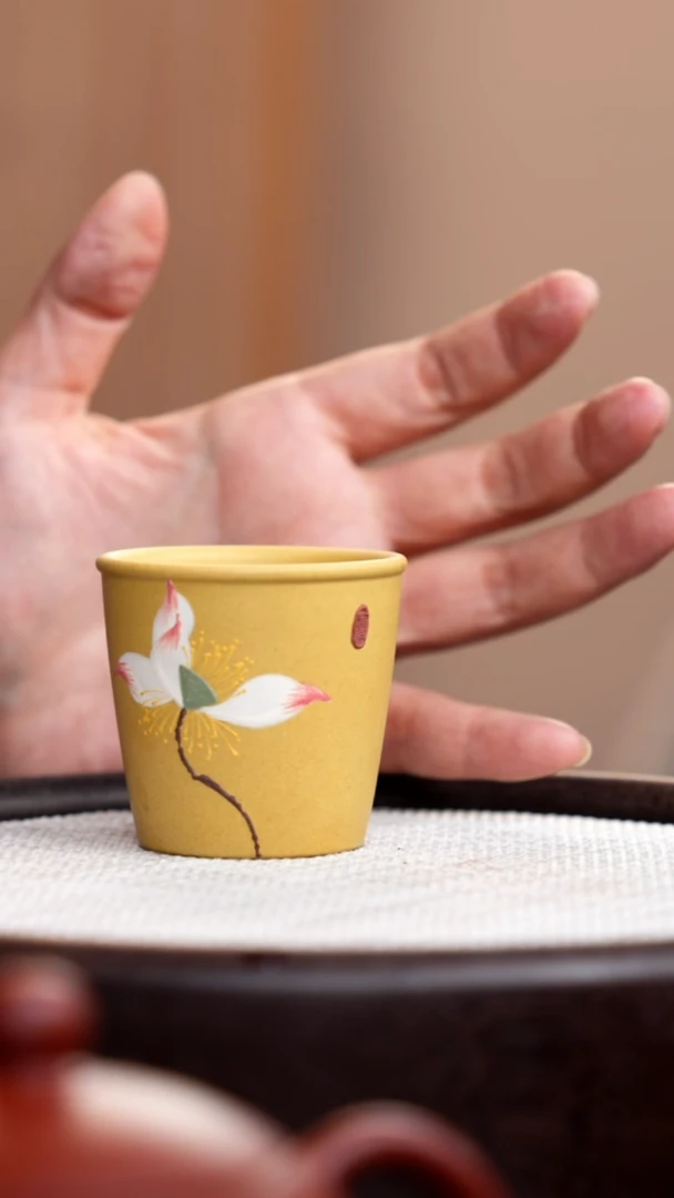 【闪购商品】紫砂茶壶段泥直口杯荷花