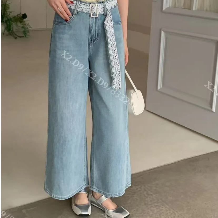 美式阔腿韩系牛仔裤夏季