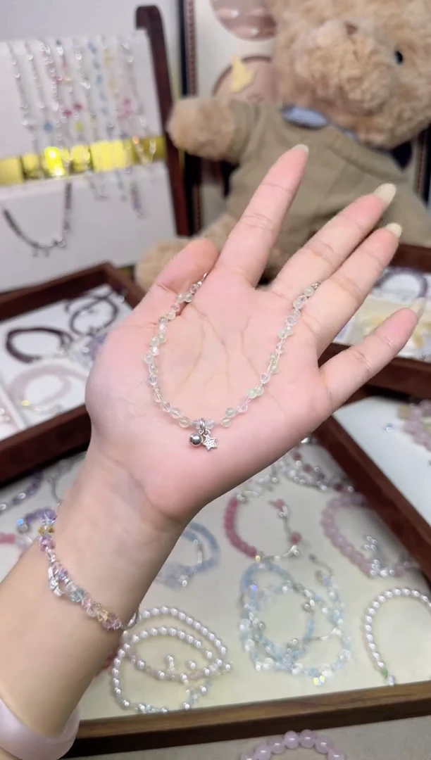 银S925镶嵌手链水晶小葡萄