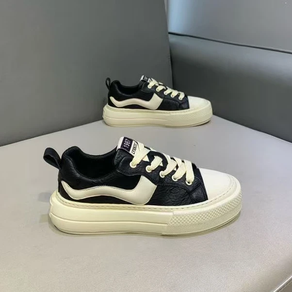 男鞋2025秋季新款韩版系带休闲板鞋男士时尚百搭透气男生鞋子男款