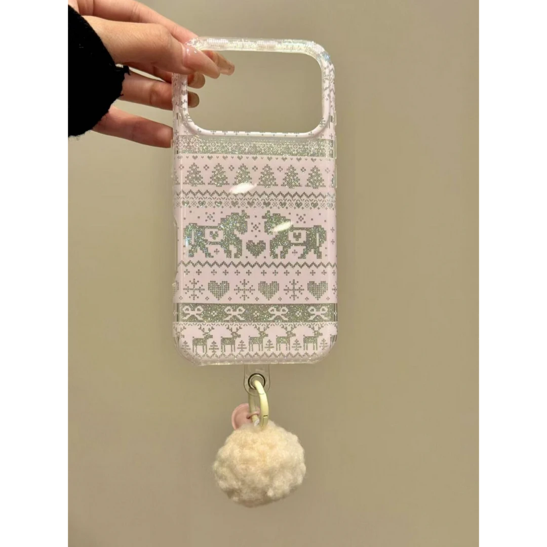 诚星泽闪粉费尔岛适用苹果17PROMAX手机壳iPhone16新款14全包13女