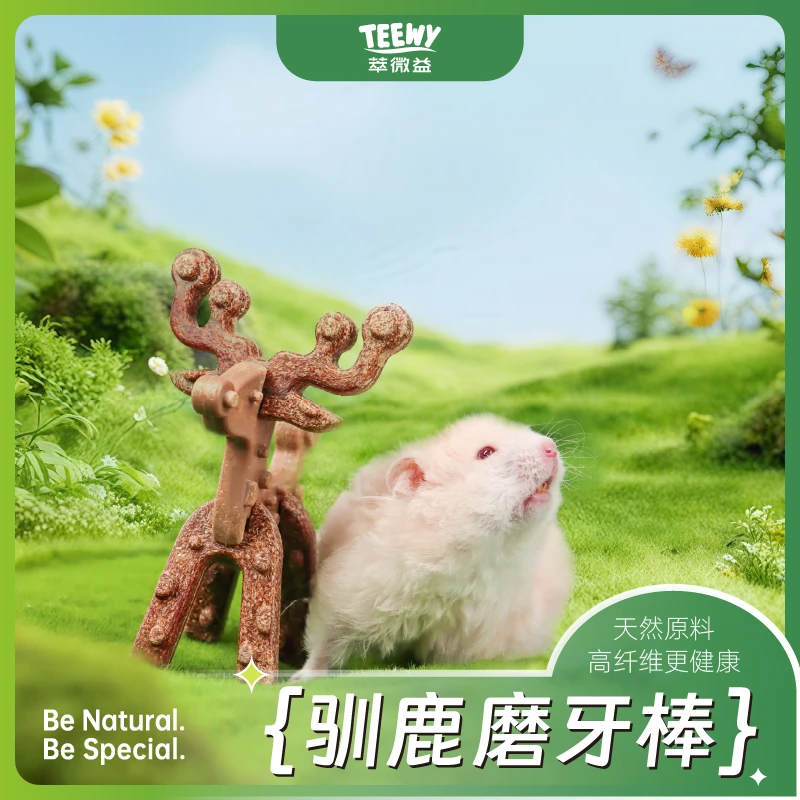 Teewy萃微益驯鹿果蔬零食仓鼠金丝熊磨牙造景荷兰猪龙猫兔子饲料