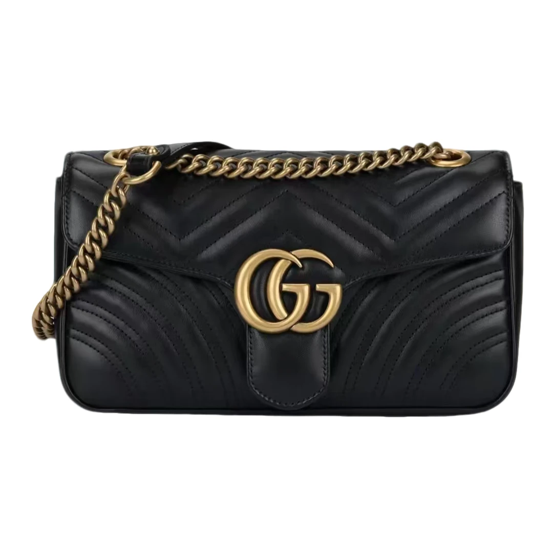 99新 GUCCI/古驰 马蒙 黑金 26