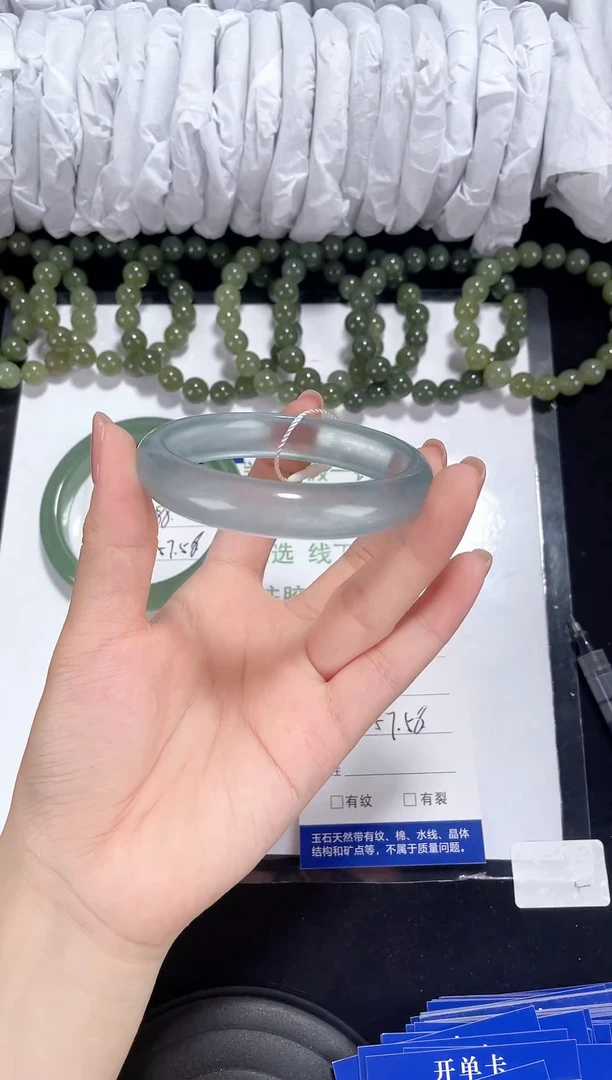 未镶嵌冰透石英岩玉061 海蓝之谜 57-58