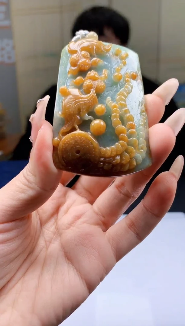 【闪购商品】定制翡翠未镶嵌5060ty-毛货挂件208