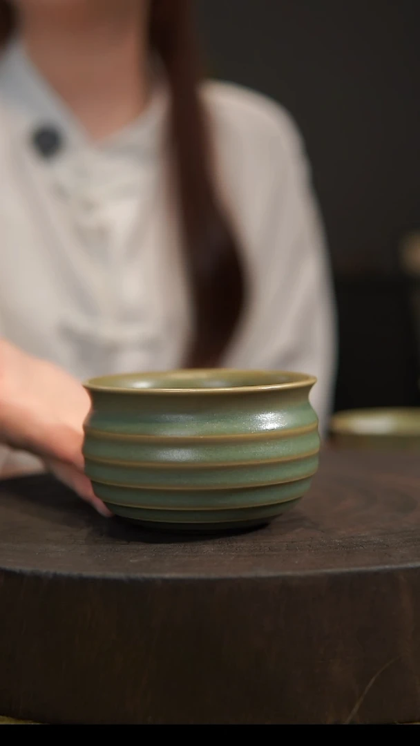 杯子钱袋杯 汝州原产地  原矿老釉