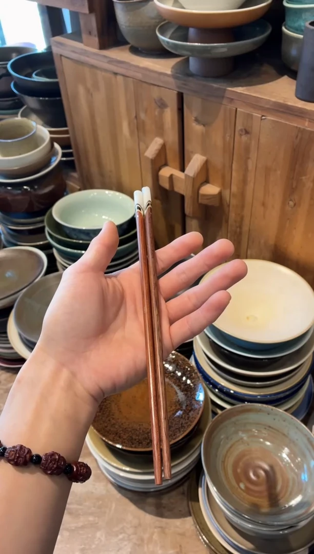 瓷片红酸枝筷子2双（全量）