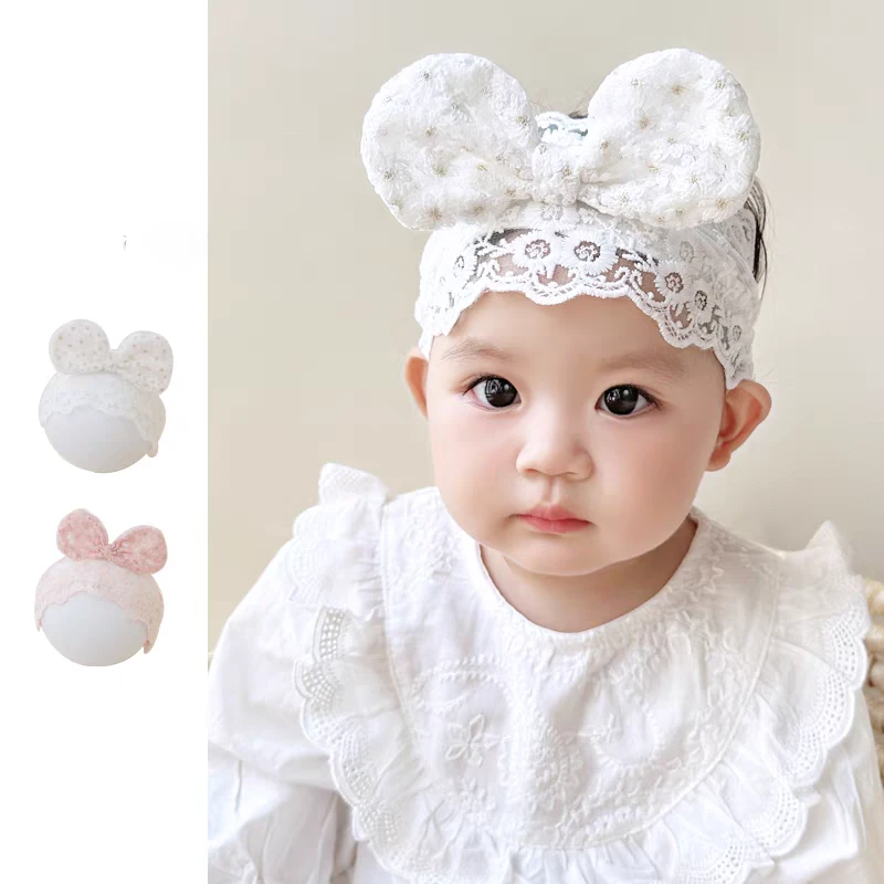 夏季婴儿囟门帽子薄款女宝宝护囟门发带新生儿夏天女婴卤门护头帽