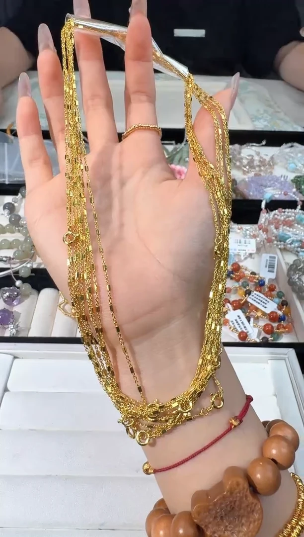 水晶手链未镶嵌Q011金色万能链