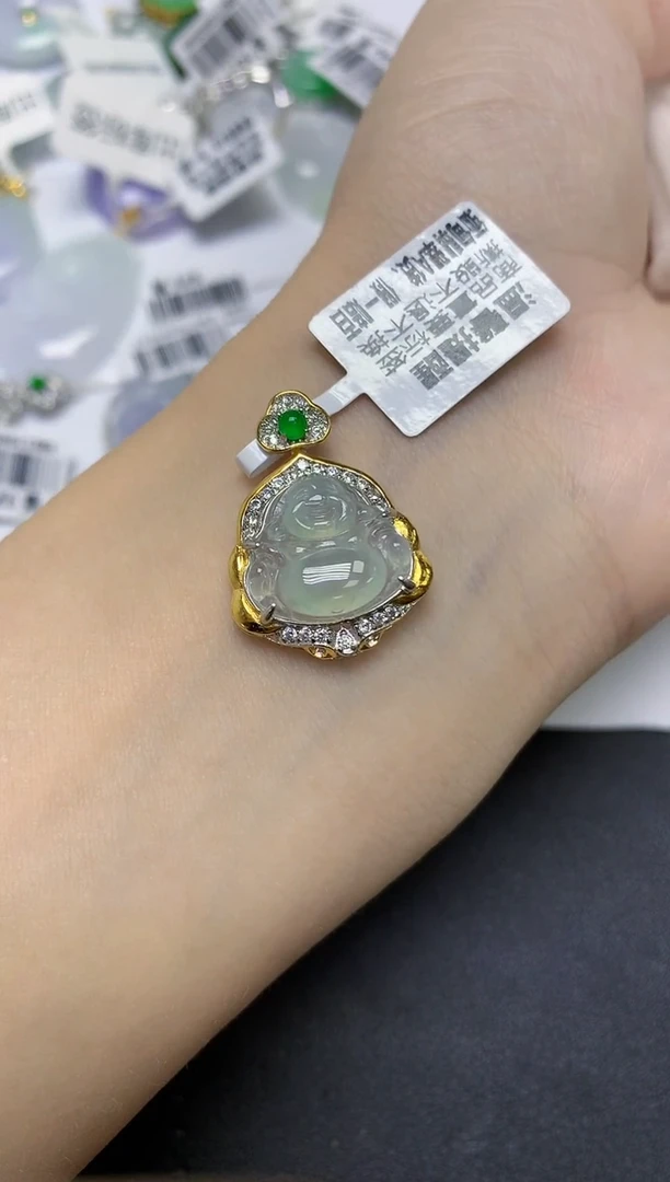 颈饰未镶嵌翡翠天然缅甸翡翠A货多样性发一件