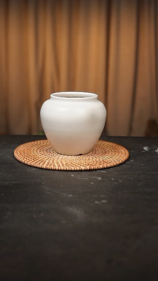 【闪购商品】瓷片泥泥手工花盆口7高10