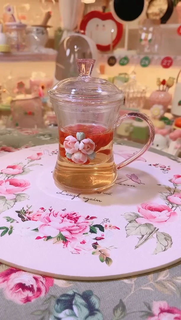 摆件品质好发货快放心拍！绣球花泡茶杯