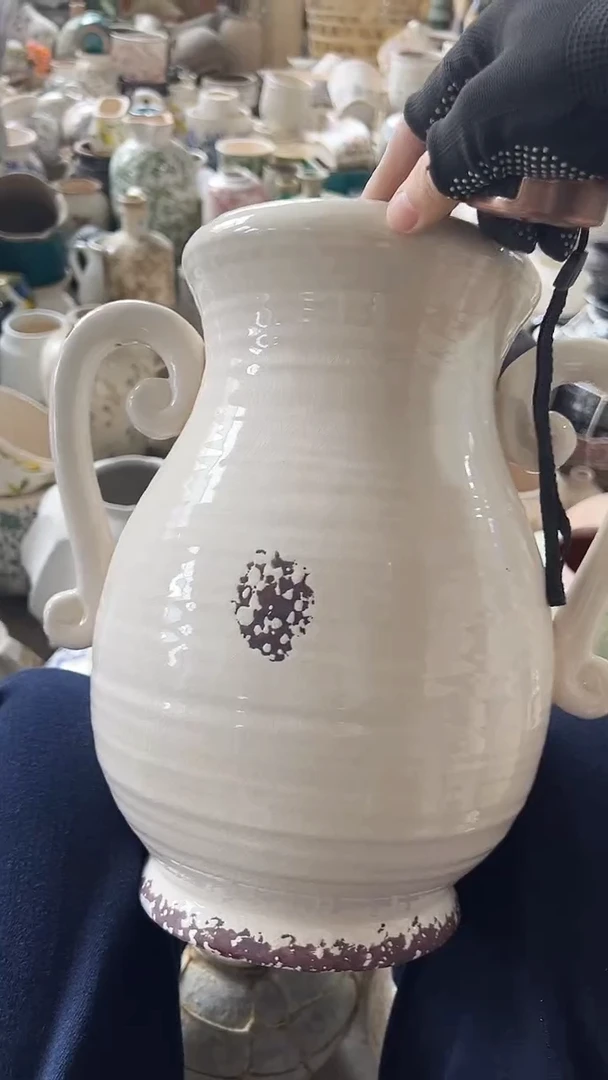 【闪购商品】陶瓷花盆高30.5cm内口13.5cm