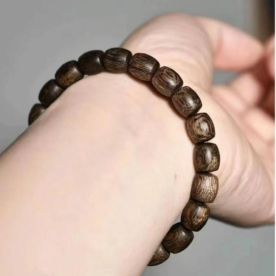 增香沉香木质非遗Y料芽莊青蛇蕾蕾BQ陳水8*8单圈（纹理随机）