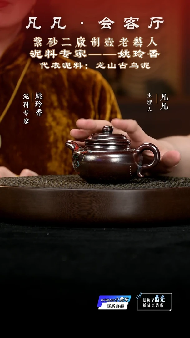 茶壶紫砂YLX93姚玲香仿古珐琅古乌泥250cc