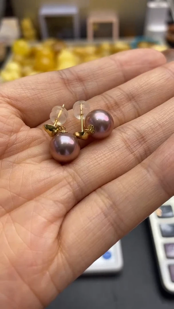 18K金镶嵌珠宝奇石淡水珍珠329