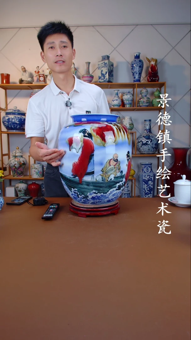 现代景德镇手工手绘陶瓷摆件18