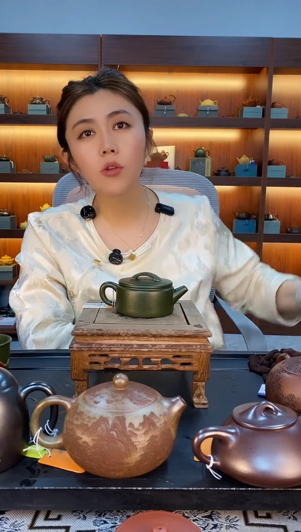 茶壶紫砂翡翠绿泥云想衣裳花想容大口汉瓦