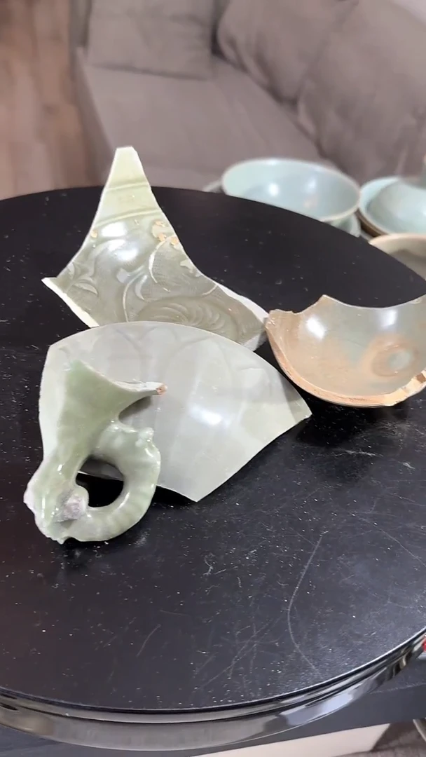 【闪购商品】碗龙泉青瓷瓷片学习标本一组