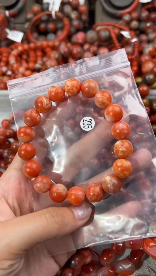 南红玛瑙手串未镶嵌12+