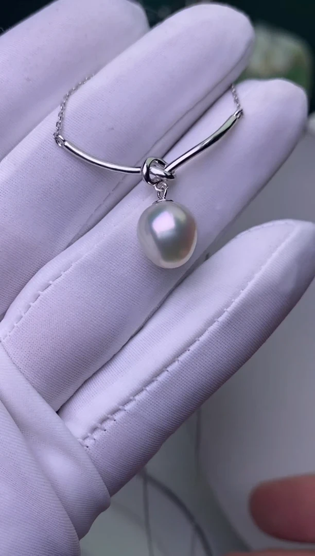 【闪购商品】海水珍珠颈饰银S925镶嵌9-10