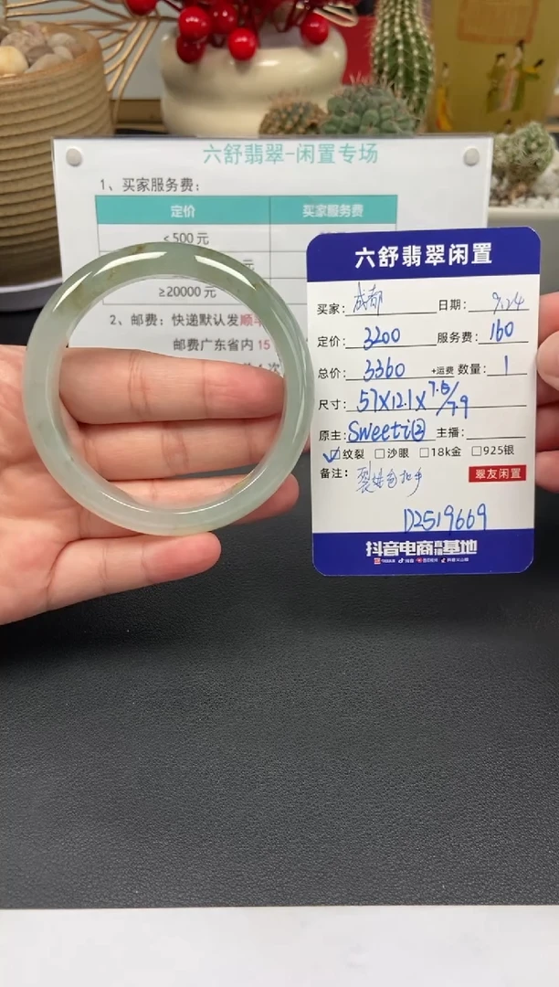 未镶嵌手镯翡翠成****娘D2519669