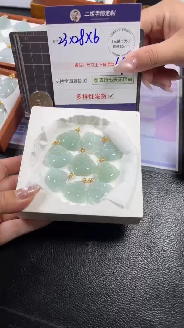 银S925镶嵌挂件翡翠满绿佛公多样性发其一CP10配绳