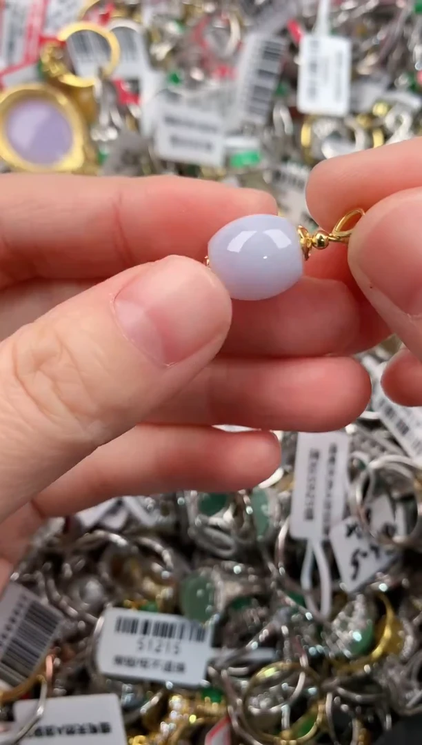 银S925镶嵌戒指翡翠666   6