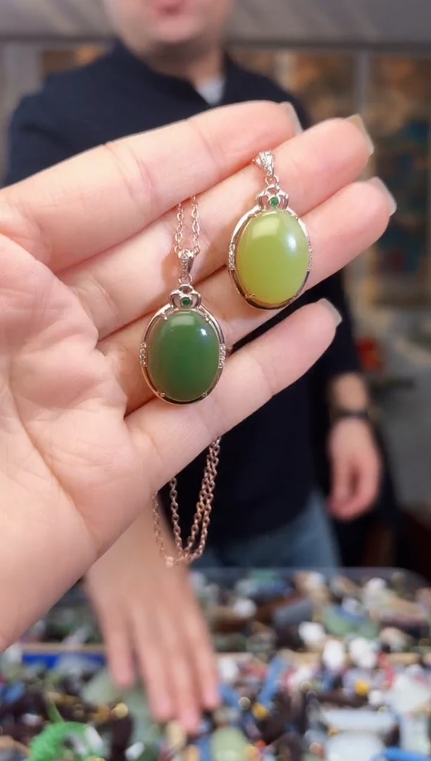 【闪购商品】和田玉挂件银S925镶嵌拍一发一多样性发货