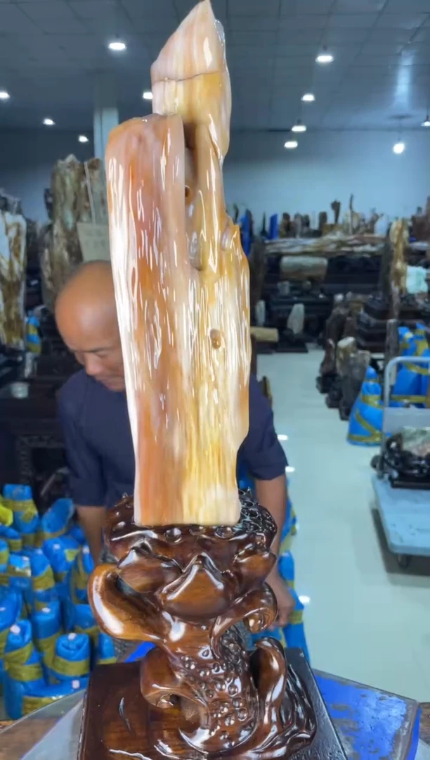 未镶嵌摆件硅化玉31