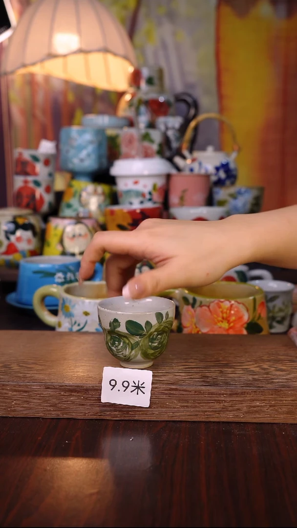 杯子陶泥垚手作 景德镇手工手绘陶瓷器物