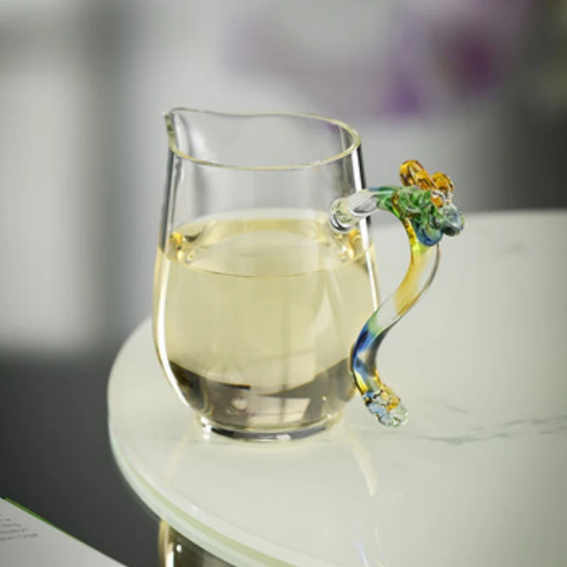 禾器棠瑞茶海高硼硅耐热玻璃公杯高档手工分茶送礼茶具迷翠290mL