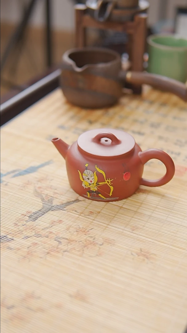 茶壶紫砂全手工  清水泥   后羿壶