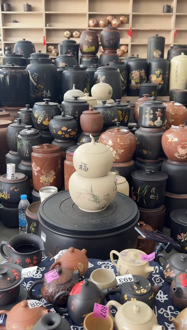 罐瑕疵茶叶罐   白泥哑光葫芦  657