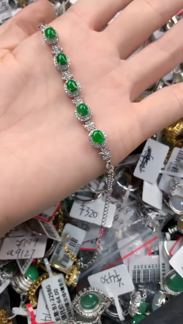 银S925镶嵌戒指翡翠2222      1