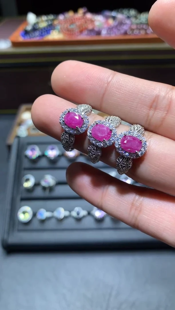 【闪购商品】红宝石戒指未镶嵌K118【多样性发其一】