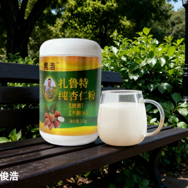 隽浩大颗粒更放心扎鲁特野生纯杏仁粉脱苦不脱油拍一发三开封不退