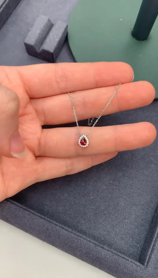 【闪购商品】红宝石套链18K金镶嵌20分红宝石套链