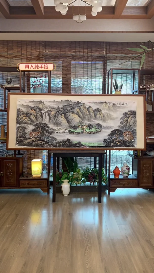 国画国画纯手绘纯实木205*85cm