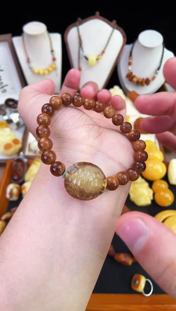 琥珀未镶嵌珠宝奇石柒月