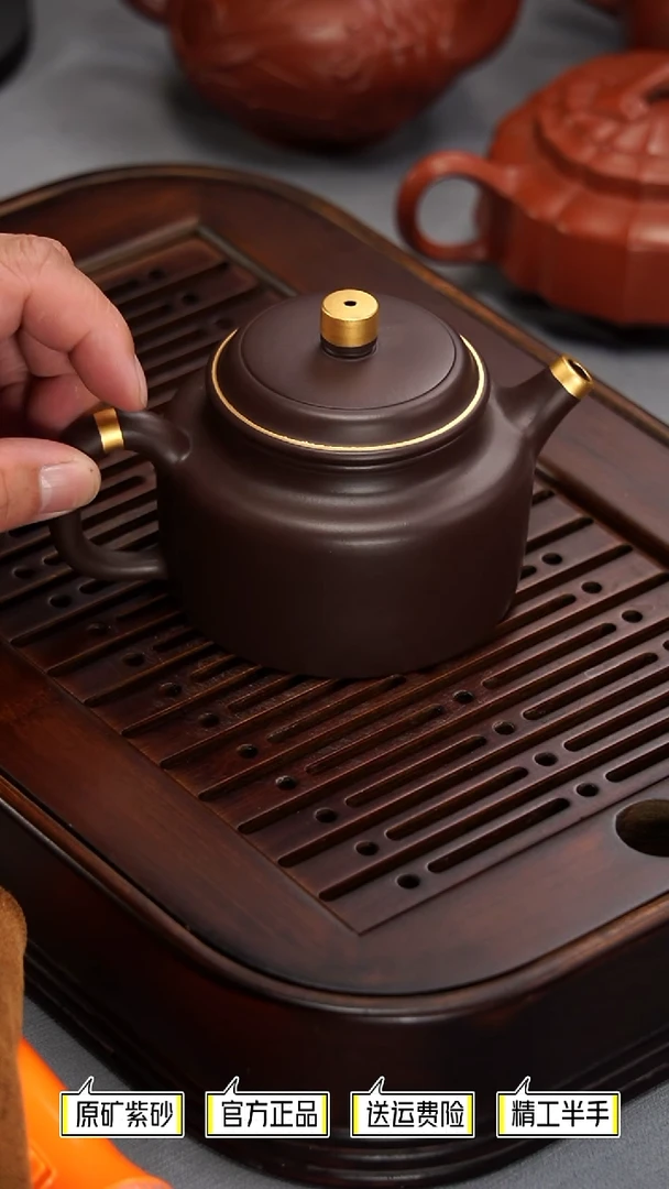 茶壶紫砂德钟紫朱泥200cc