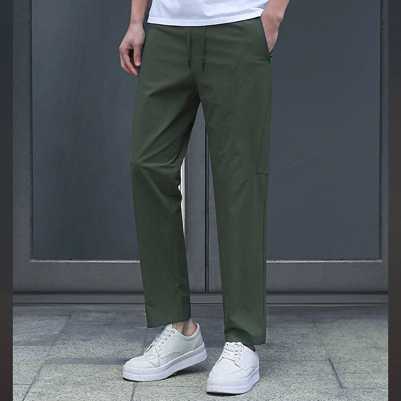 冰丝防晒裤超薄速干休闲裤男士夏季宽松垂感直筒裤运动透气工装裤