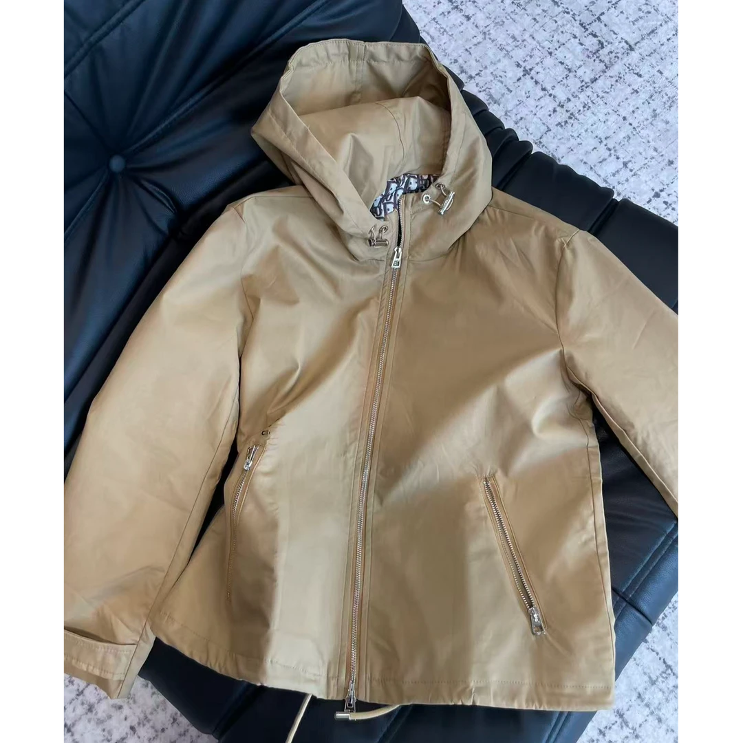 《An ni》秋季新品时尚轻薄长袖连帽拉链风衣外套Ani-C553