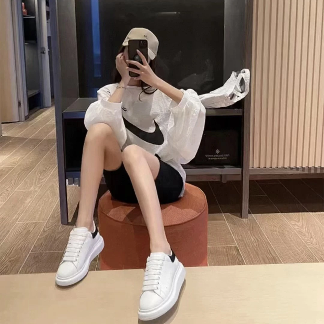 2025【芯片版】轻奢情侣经典款系带小白鞋增高休闲板鞋