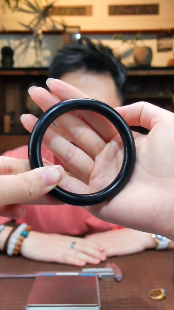 和田玉手镯未镶嵌06墨玉手镯ZD