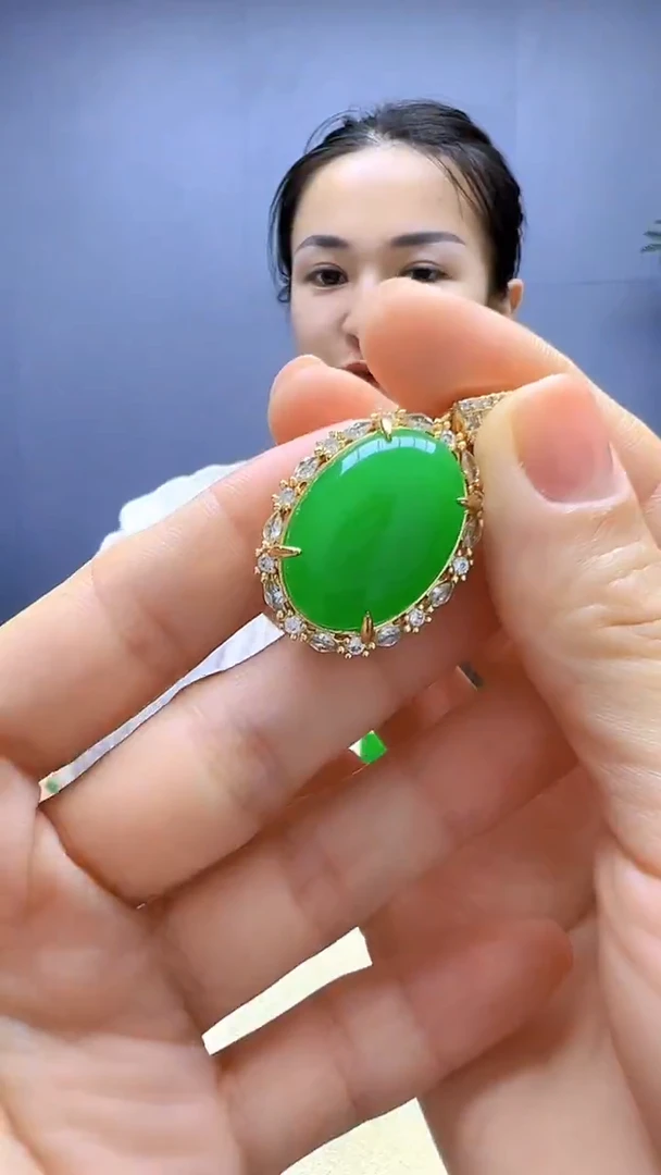 颈饰14K金镶嵌翡翠随昔diy颈饰